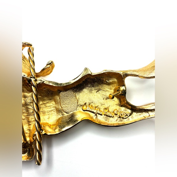 Christopher Ross 24kt. Gold Plated Carousel Horse Buckle & Belt main image 15